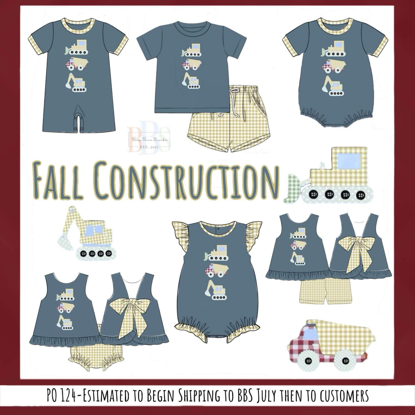 RTS: Fall Construction- Boys Knit Shortie Set