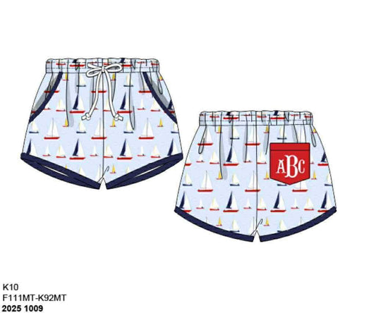 Pre Order 135: Making Waves- Boys Woven Swim Shorties