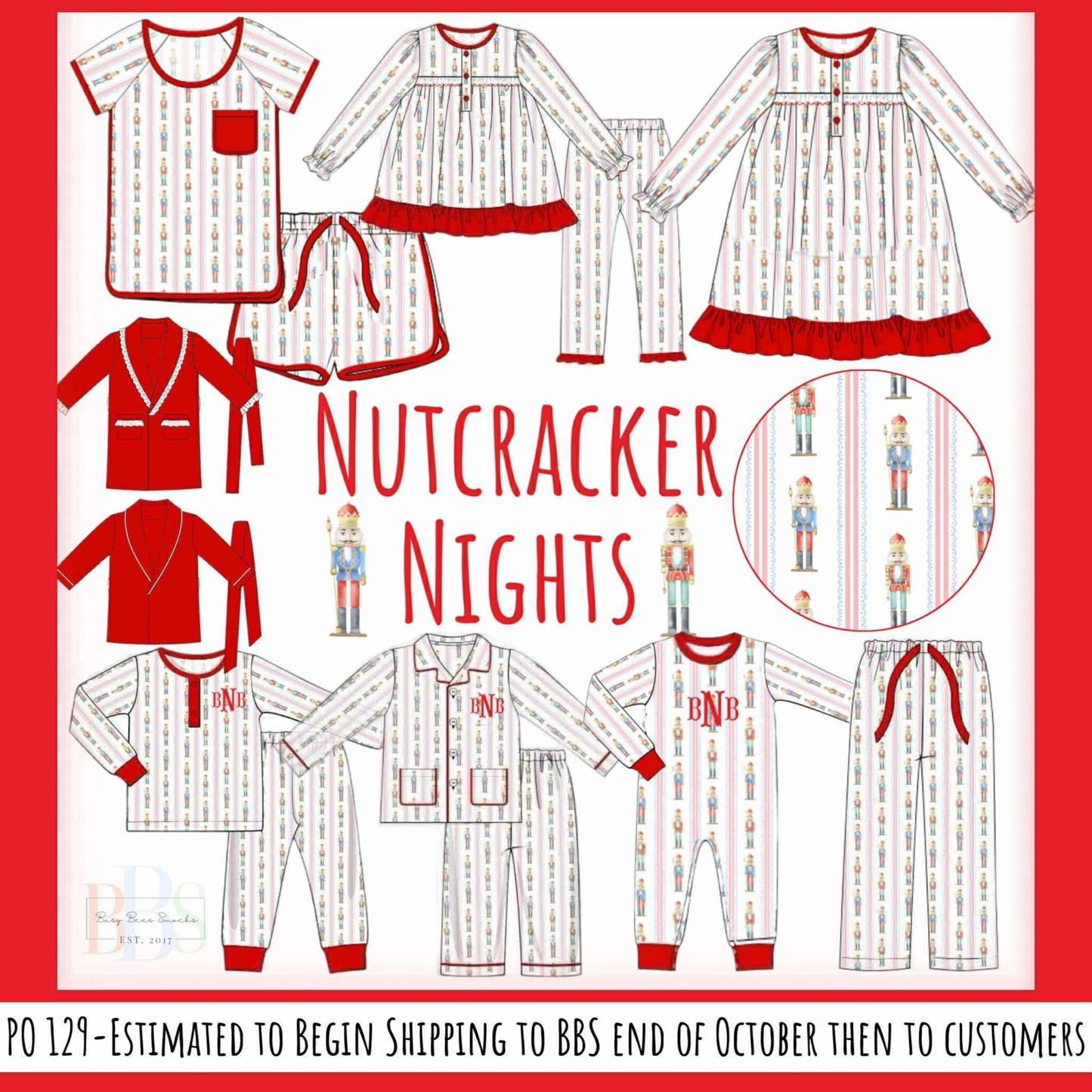 RTS: Nutcracker Nights- Mom/Mini 2pc Knit Lounge Set