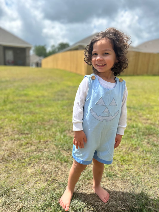 RTS: Pumpkin/Turkey- Boys 3pc Reversible Shortall