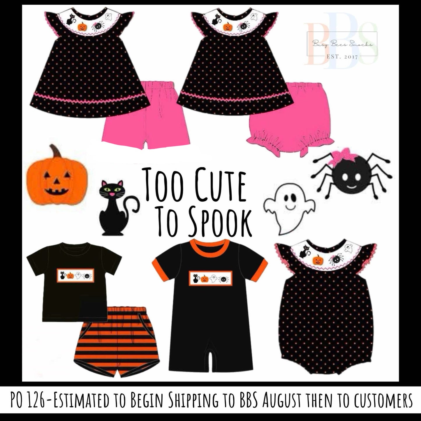 RTS: Too Cute to Spook- Girls Knit Bloomer Set