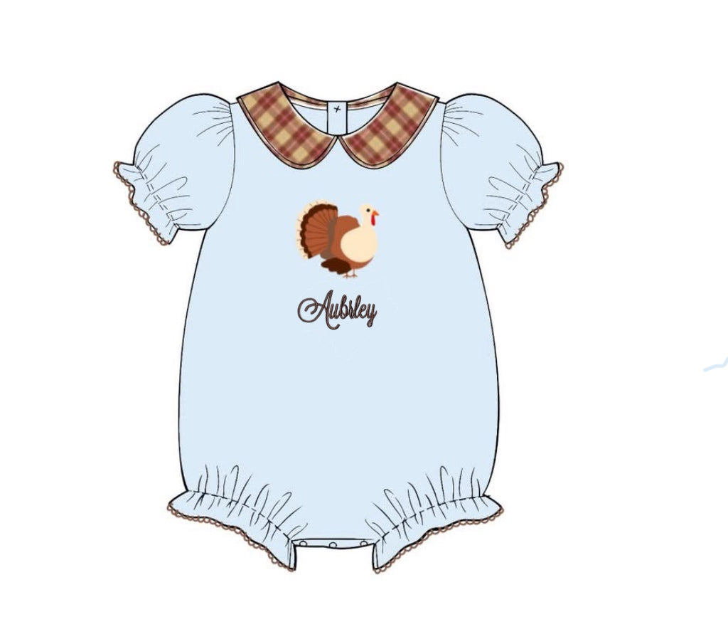 RTS: Warren Turkey- Girls Woven Bubble “Aubrley”