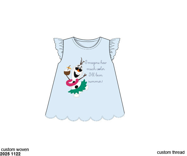 RTS: Character Collection- Girls Summer Snowman Shirt