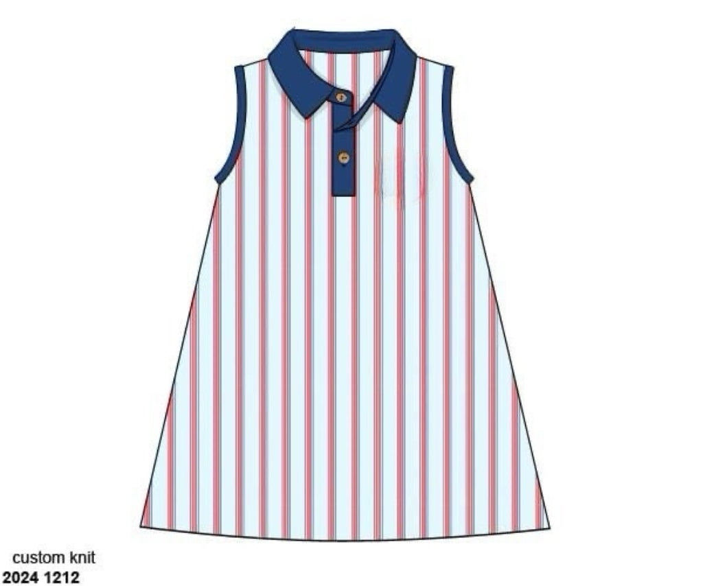 RTS: Patriot Stripe - Mom/Mini Knit Dress