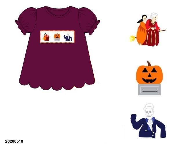 RTS: Halloween Shirt Only- Girls Halloweentown