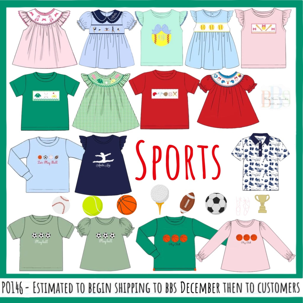 Pre Order 146: Sports- Boys Smocked Golf Knit Shirt