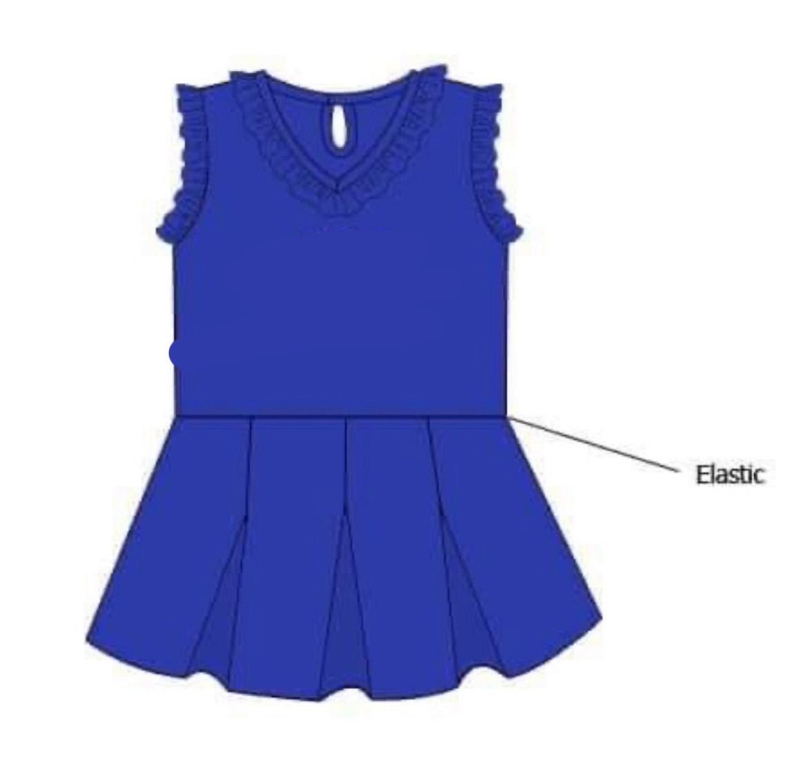 RTS: Knit Pleated Dresses Collection- Royal Blue