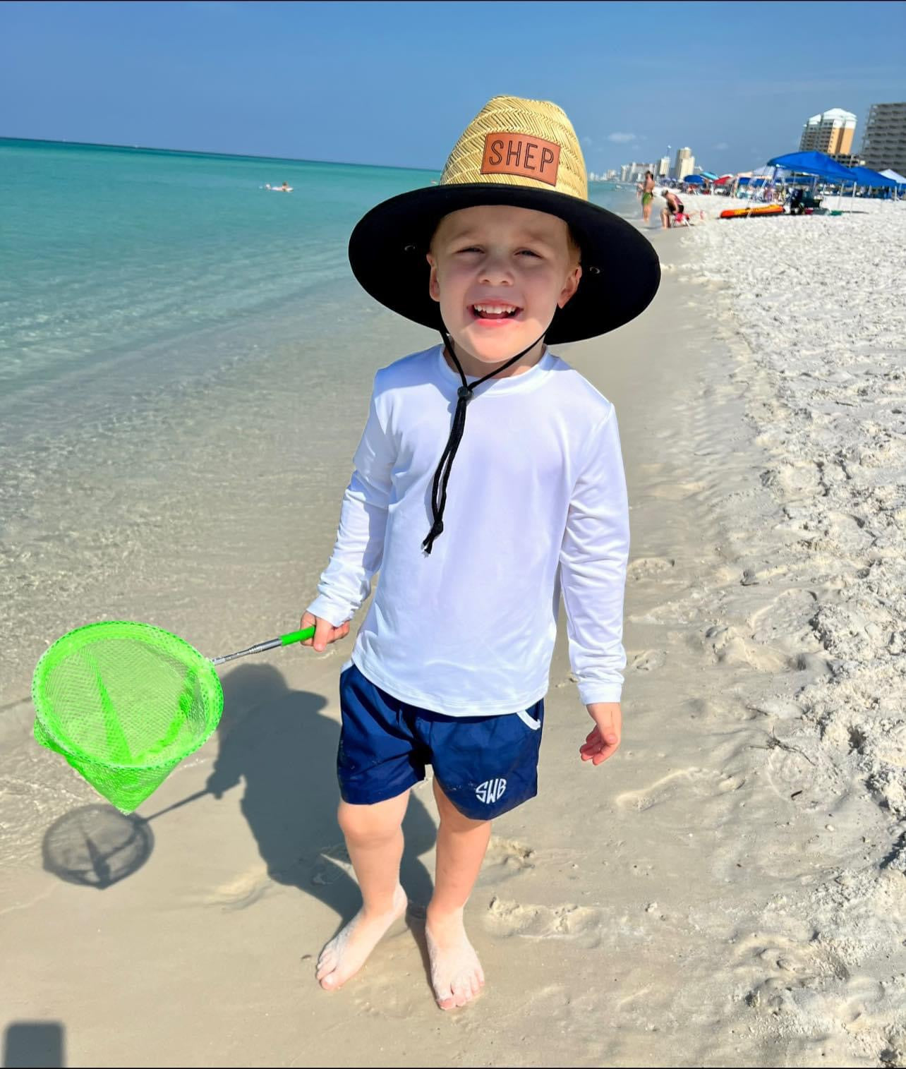 RTS: Navy Swim- Boys/Dads Traditional Woven Shorts