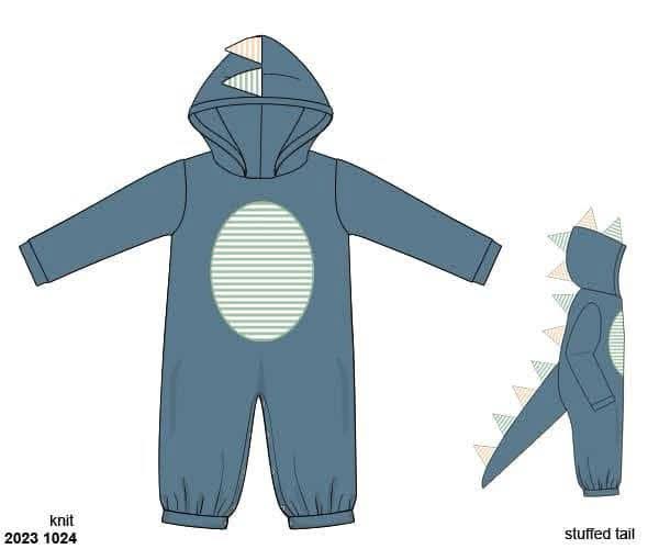 RTS: BBS Dress Up- Boys Dino Knit Romper