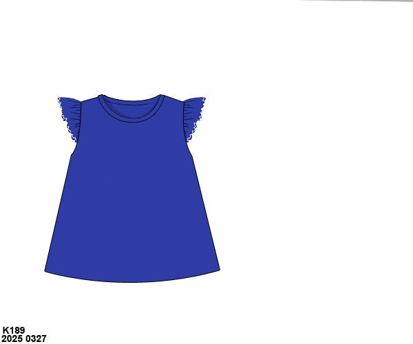 RTS: Girls Knit Shirt- Royal Blue (Without Monogram)