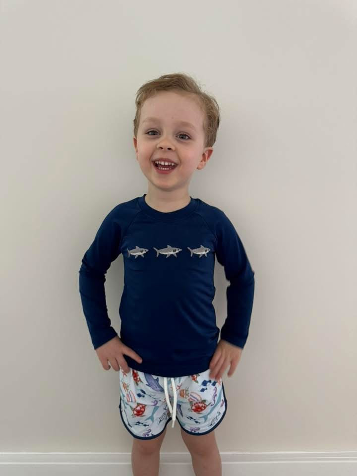 RTS: Ocean Friends- Boys Rash Guard Swim Top