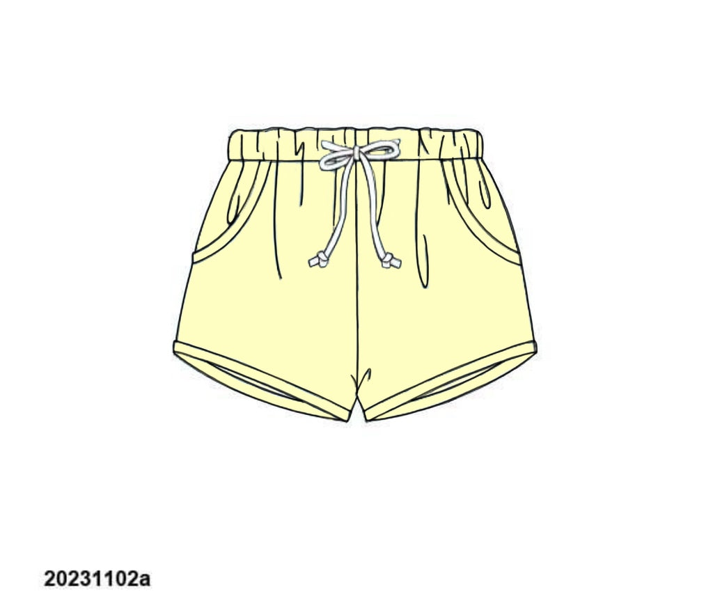 Pre Order 133: Mix & Match Bottoms- Pale Yellow Shorties