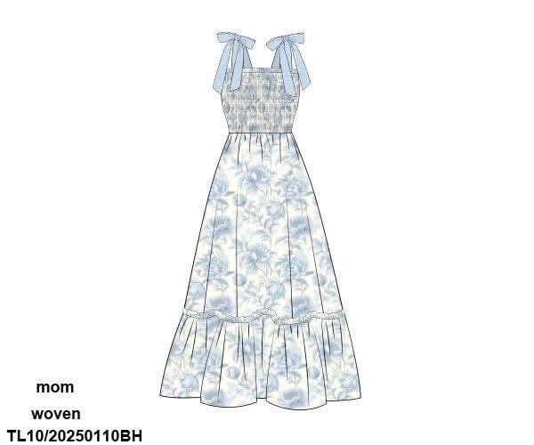 RTS: Wellington- Mom Floral Woven Maxi Dress
