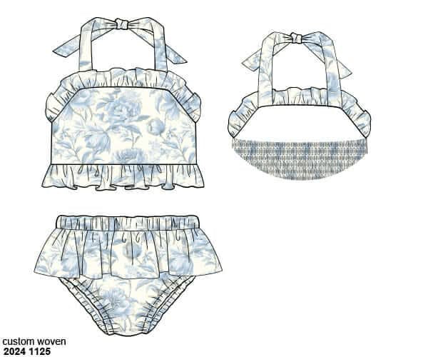 RTS: Wellington- Girls 2pc Rash Guard Swim