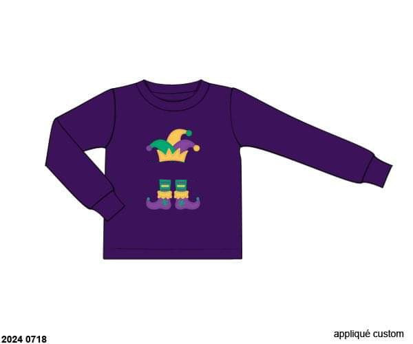 RTS: Mardi Party- Boys Knit Shirt (Without Monogram)