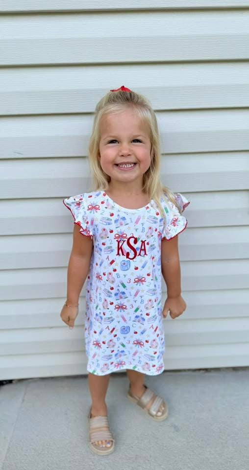 RTS: Meet the Teacher- Girls Knit Dress (Without Monogram)