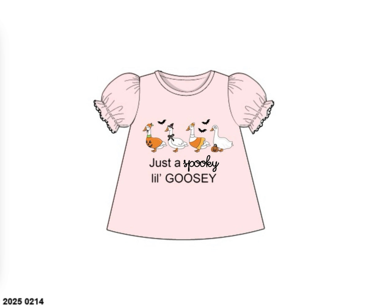 RTS: Halloween Shirt Only- Spooky Lil' Goosey Girls Shirt