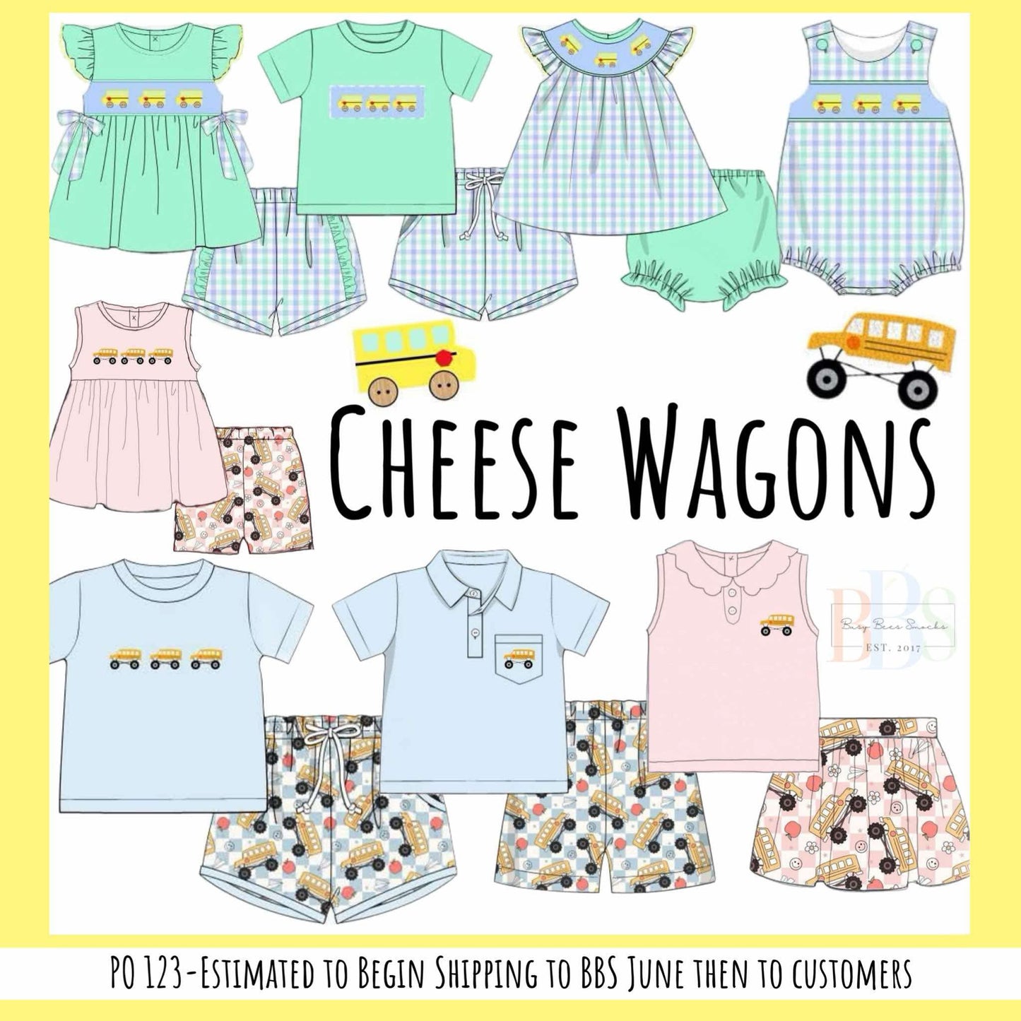 RTS: Cheese Wagons- Boys Knit Shortie Set