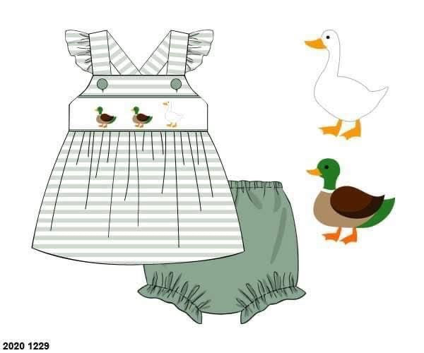 Customer Choice Pre Order 1: Girls "Duck, Duck, Goose!" Bloomer Set