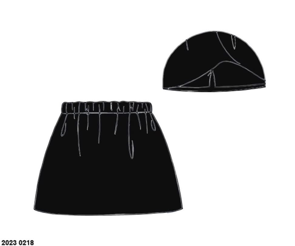 RTS: Girls Knit Black Skort