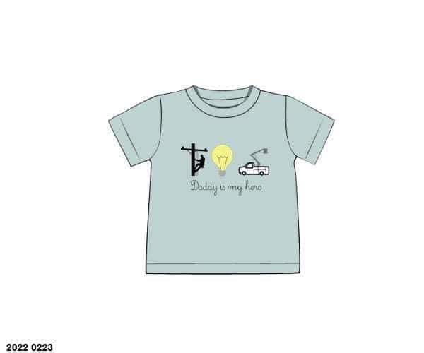 Customer Choice Pre Order 1: Boys "________ is my hero" Lineman Shirt