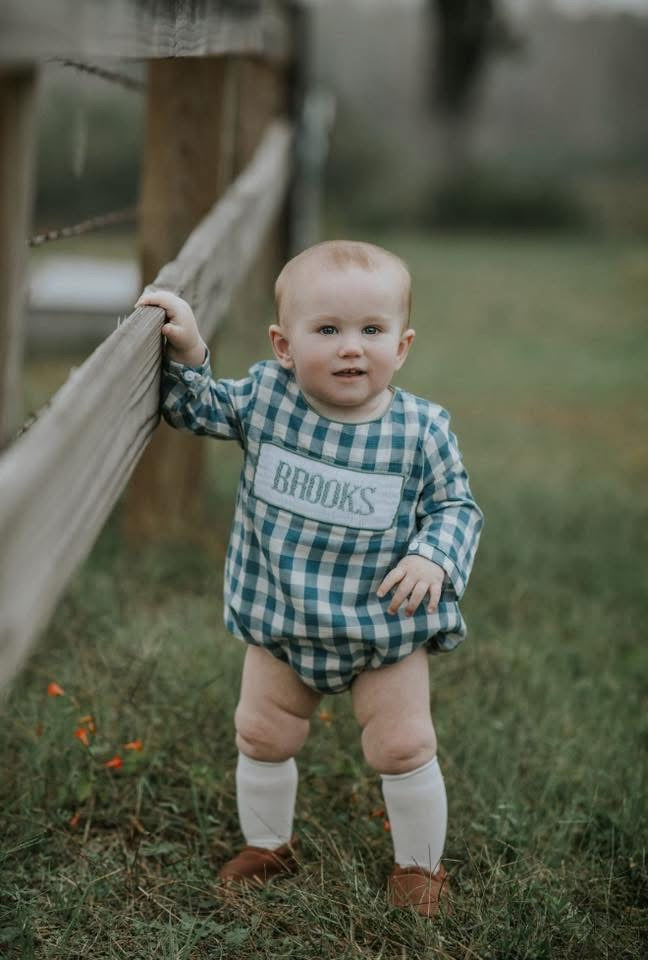 Customer Choice Pre Order 1: Boys Linen Name Smock Bubble