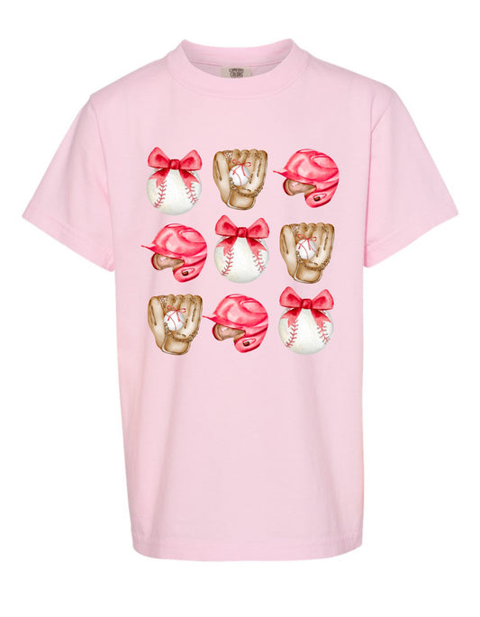 RTS: Play Ball!- Pink Jax & James Comfort Color T-Shirt