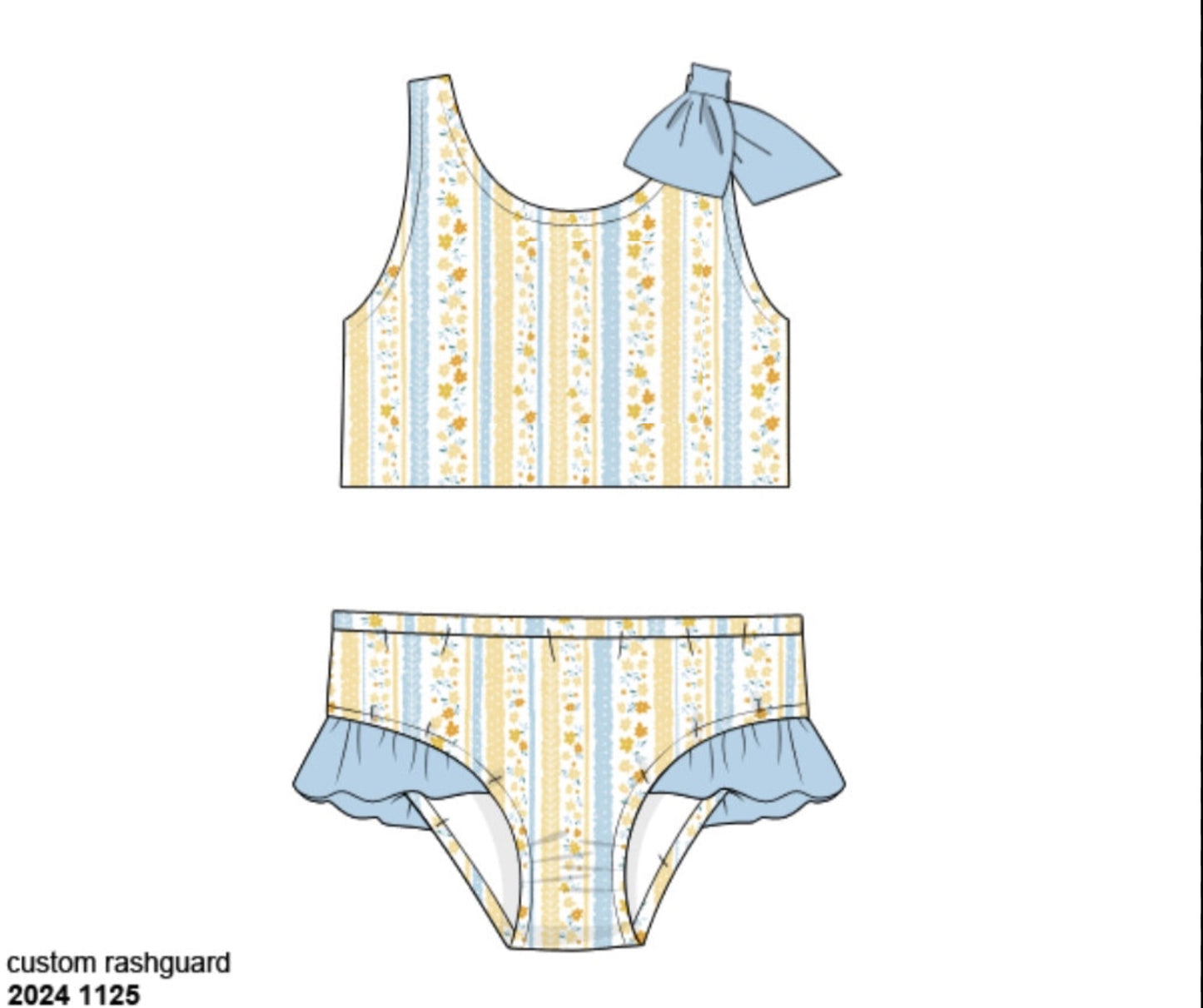 RTS: Goldie Swim- Girls 2pc Rash Guard Swim