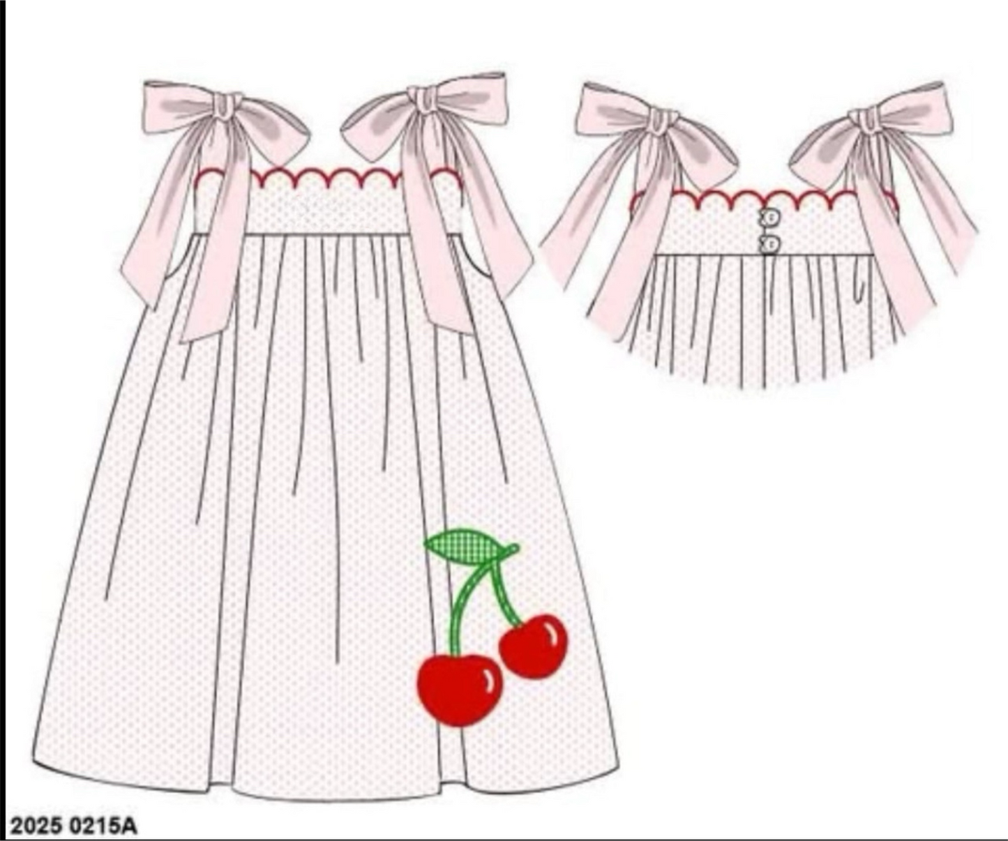 RTS: Burriss Cherries- Girls Knit Dress