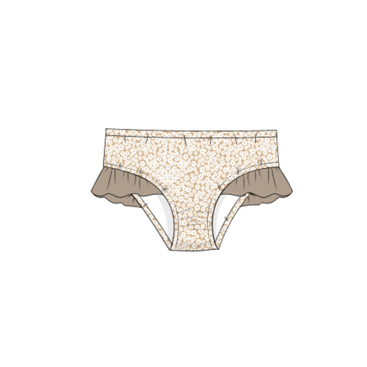 RTS: Fiji Sands- Girls Floral Ruffle Rash Guard Bottoms