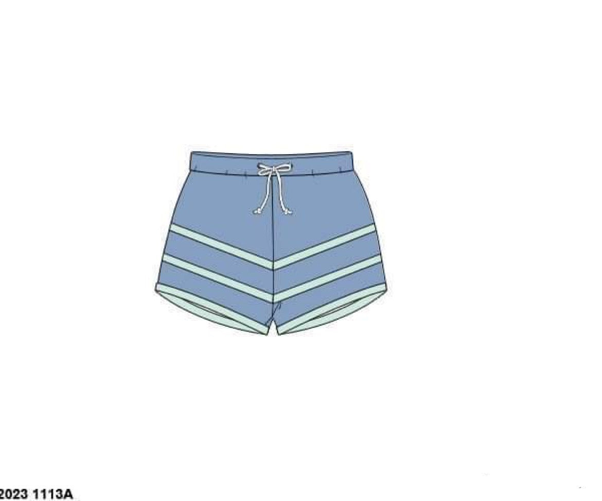 RTS: Hidle Resort Swim- Dad/Mini Woven Angled Swim Shorts