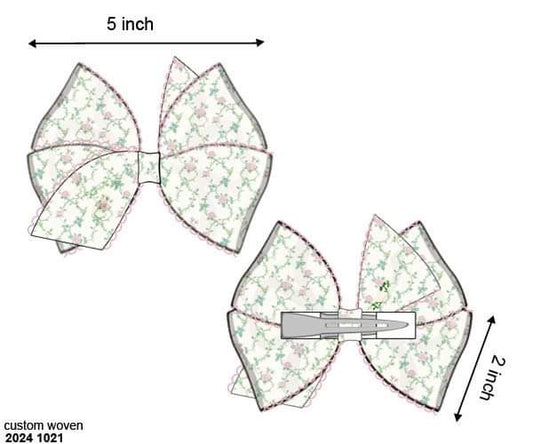 RTS: Rose Trellis- Girls Bow (5")