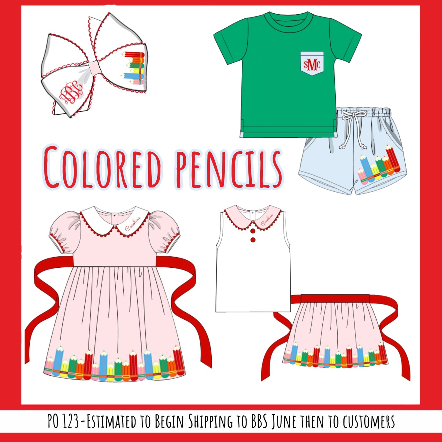 RTS: Colored Pencils- Hair Bow