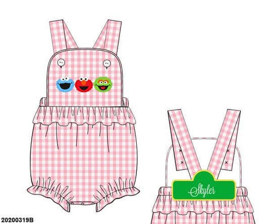 Pre Order 135: Puppet Street- Girls Woven Sunsuit