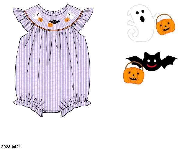 RTS: A Little Batty- Girls Woven Bubble