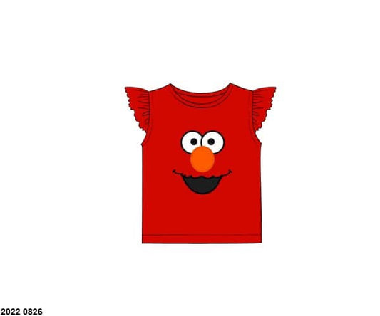 Pre Order 135: Puppet Street- Girls Red Puppet Shirt