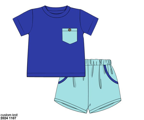 RTS: Paradise Garden- Boys Knit Shortie Set