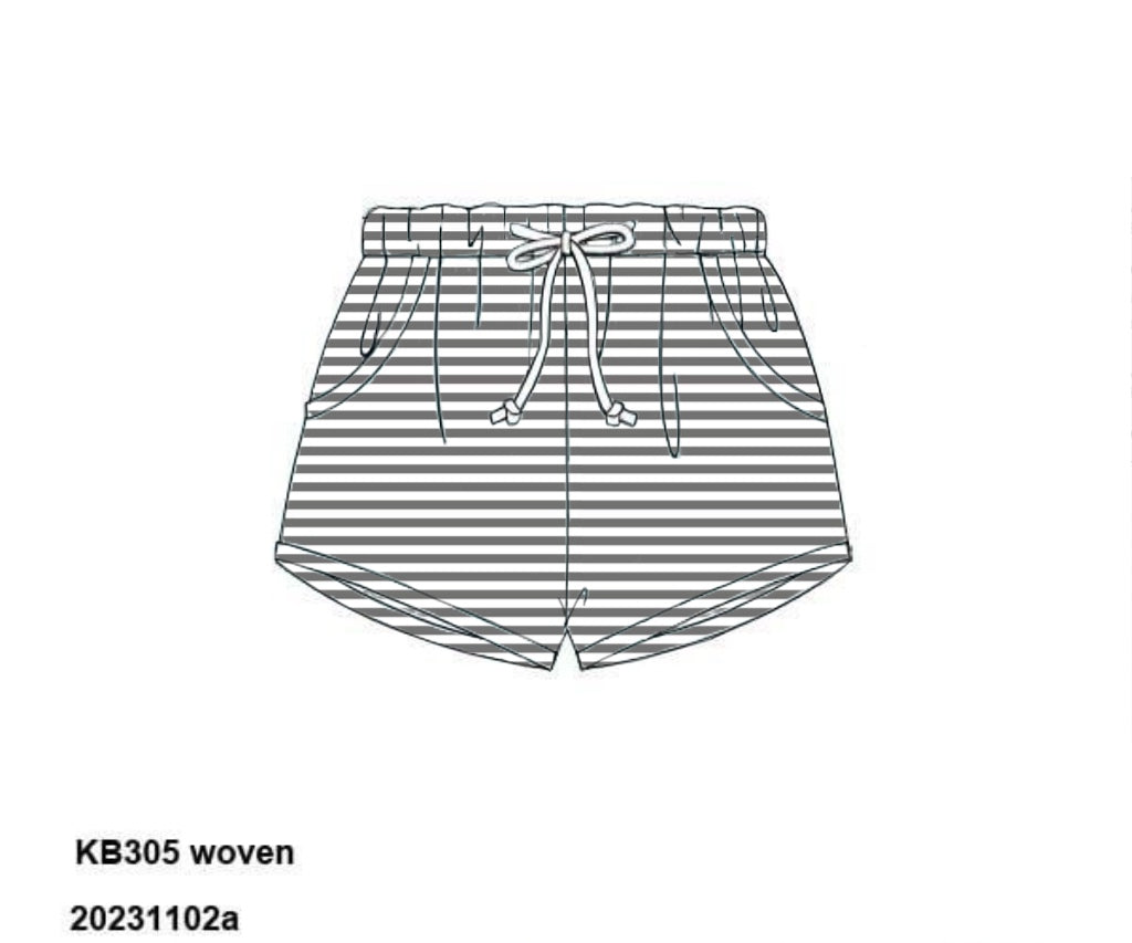RTS: Unisex Knit Shorties- Gray Stripe