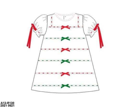 RTS: Burrage Christmas- Girls Lace Ribbon Woven Dress