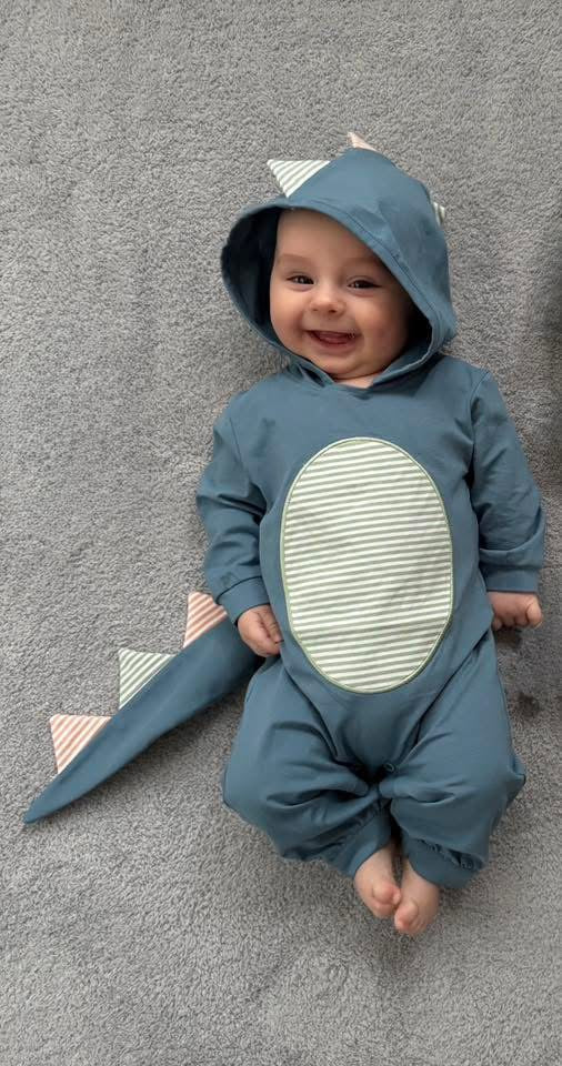 RTS: BBS Dress Up- Boys Dino Knit Romper