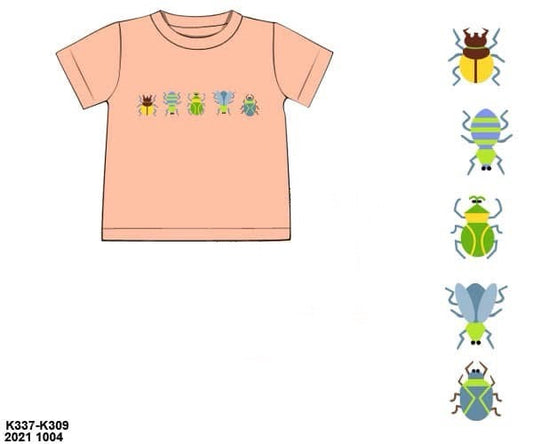 Pre Order 135: Boys Only- Bug Embroidered Shirt