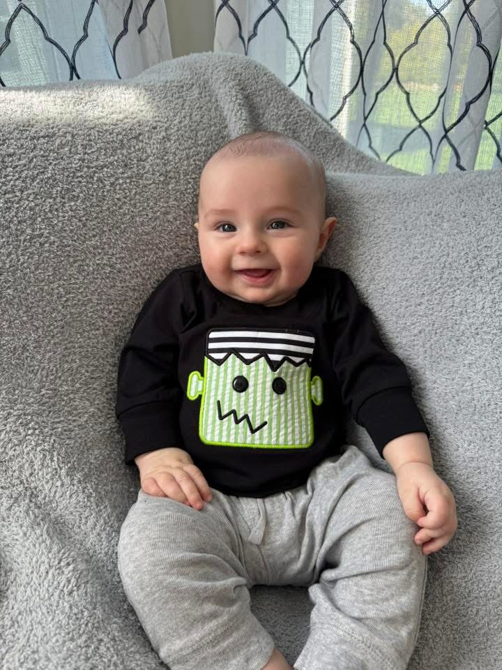 RTS: Halloween Shirt Only- Boys Frankenstein