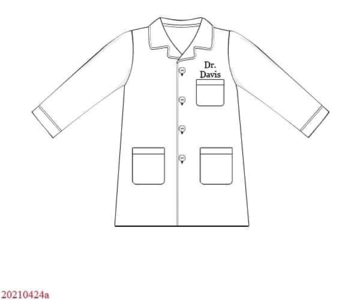 RTS: Knit Scrubs- White Woven Jacket (No Monogram)