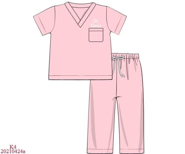 RTS: Knit Scrubs- Pink (No Monogram)