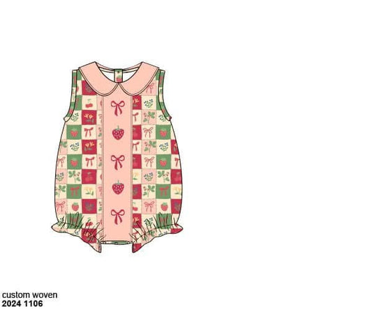 Pre Order 135: Girls Only- Strawberry Patchwork Bubble