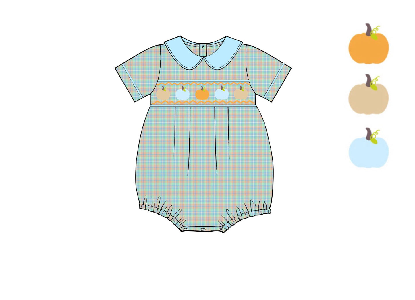 RTS: Remy's Pumpkins- Boys Woven Bubble