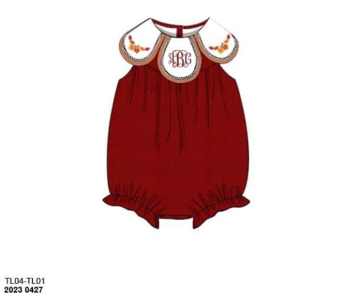 RTS: Fall Family- Girls Linen Bubble (No Monogram)