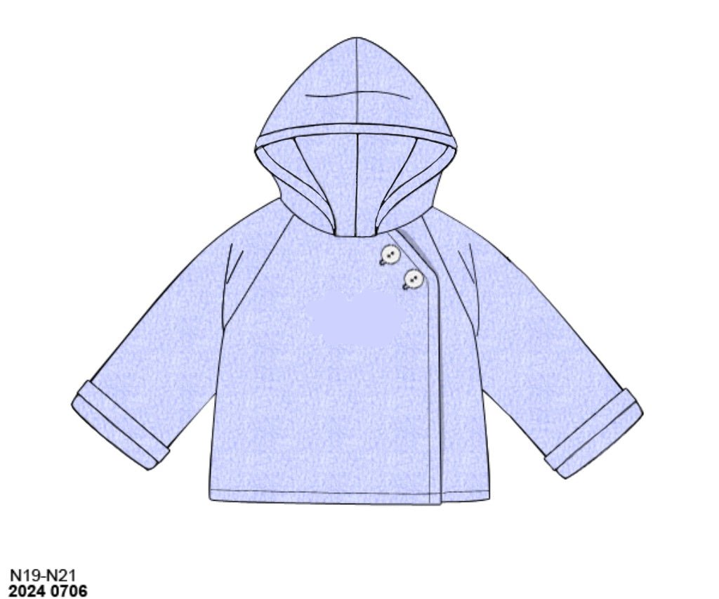 RTS: Fleece Jackets- Boys Light Blue Button Fleece