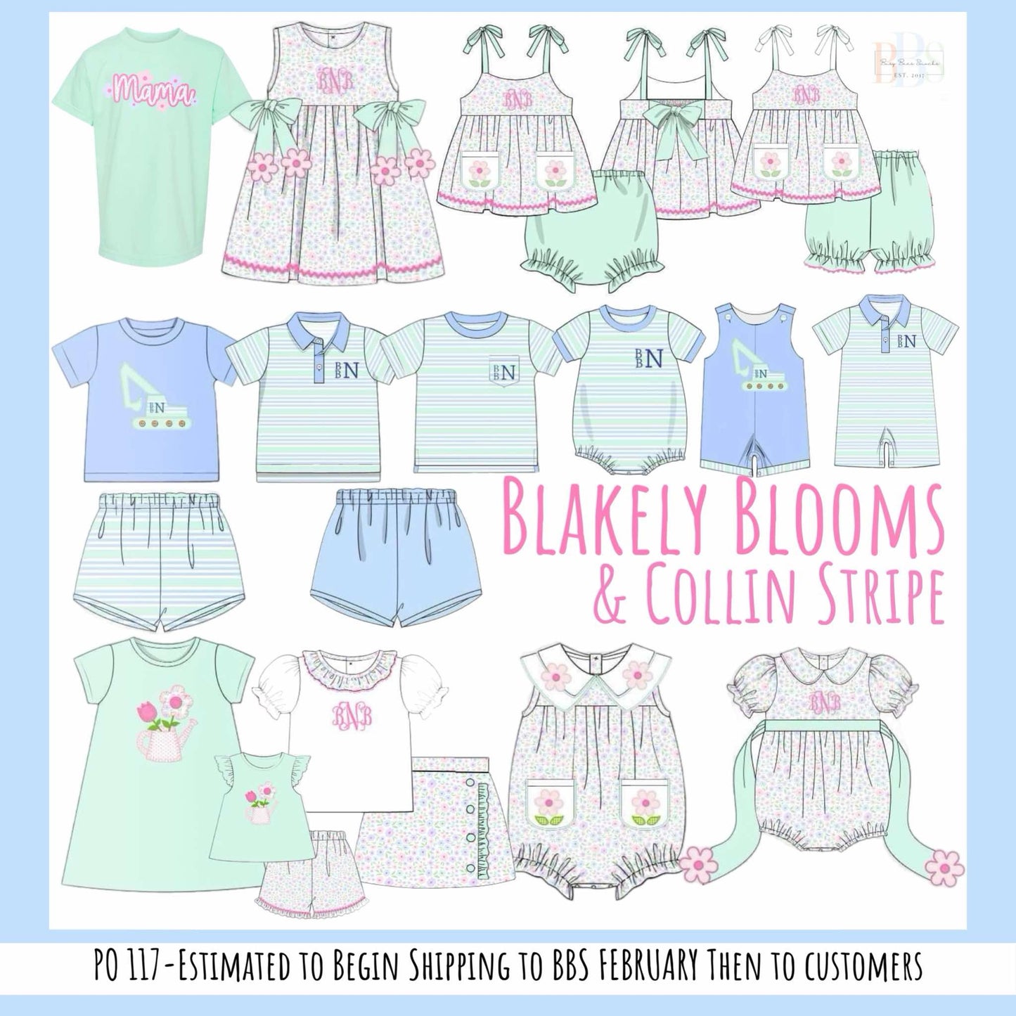 RTS: Blakely Blooms & Collin Stripes- Boys Knit Polo