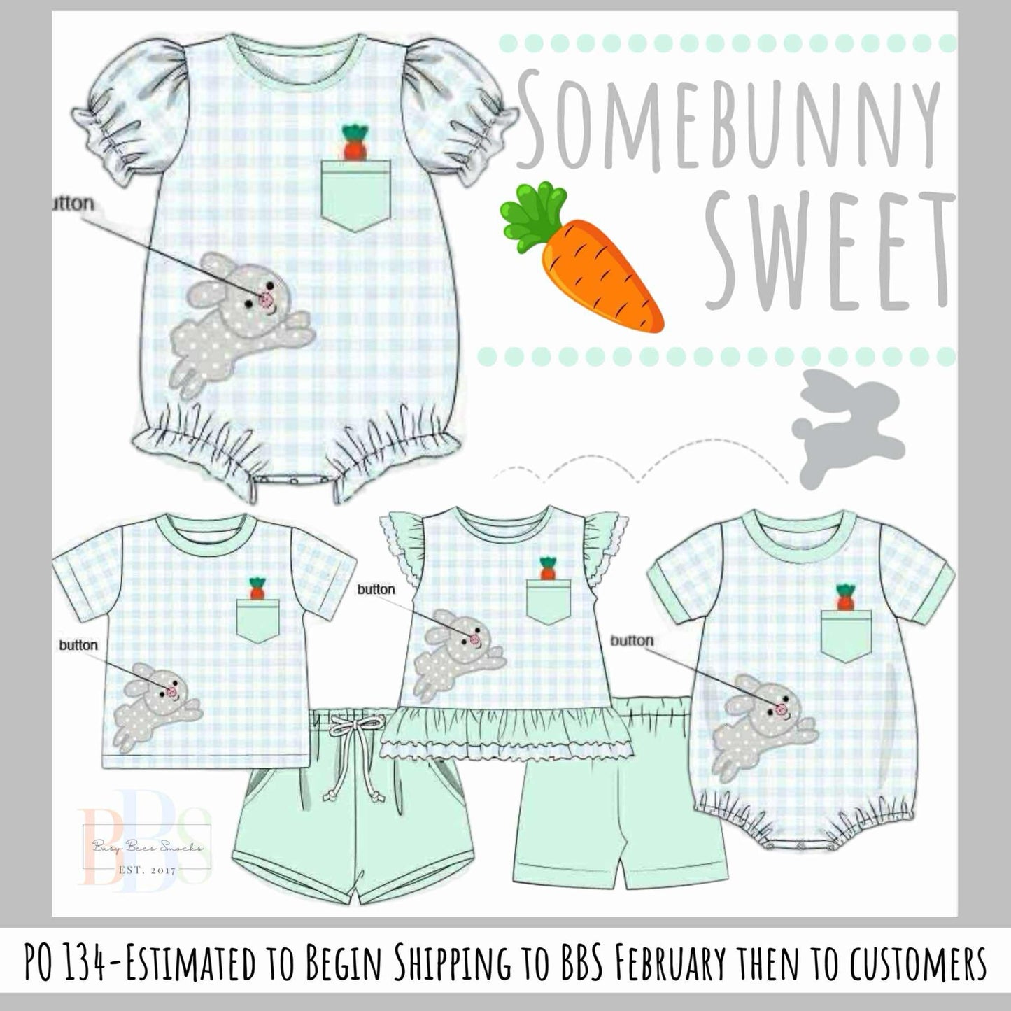 RTS: SomeBUNNY Sweet- Boys Knit Shortie Set